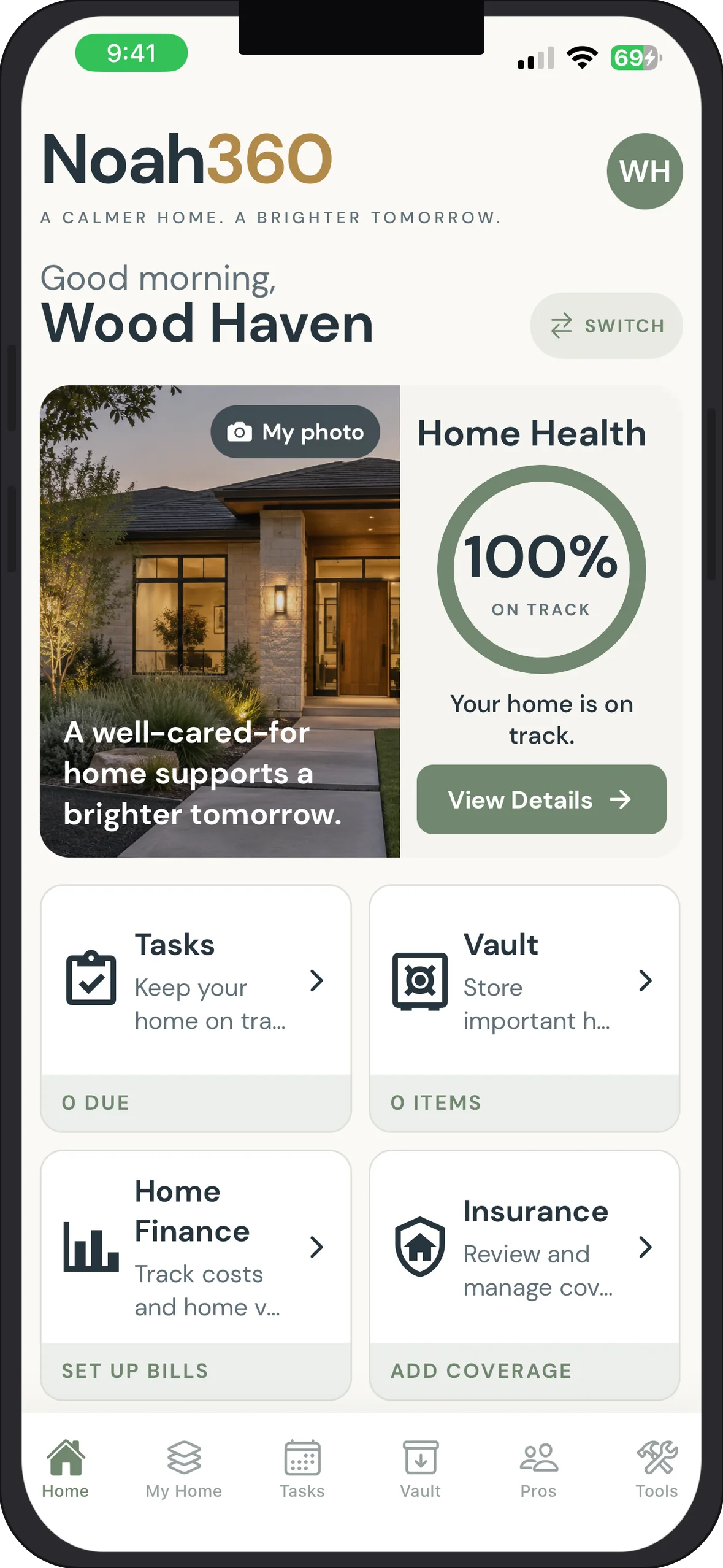 Noah360 redesigned one place for every property screen